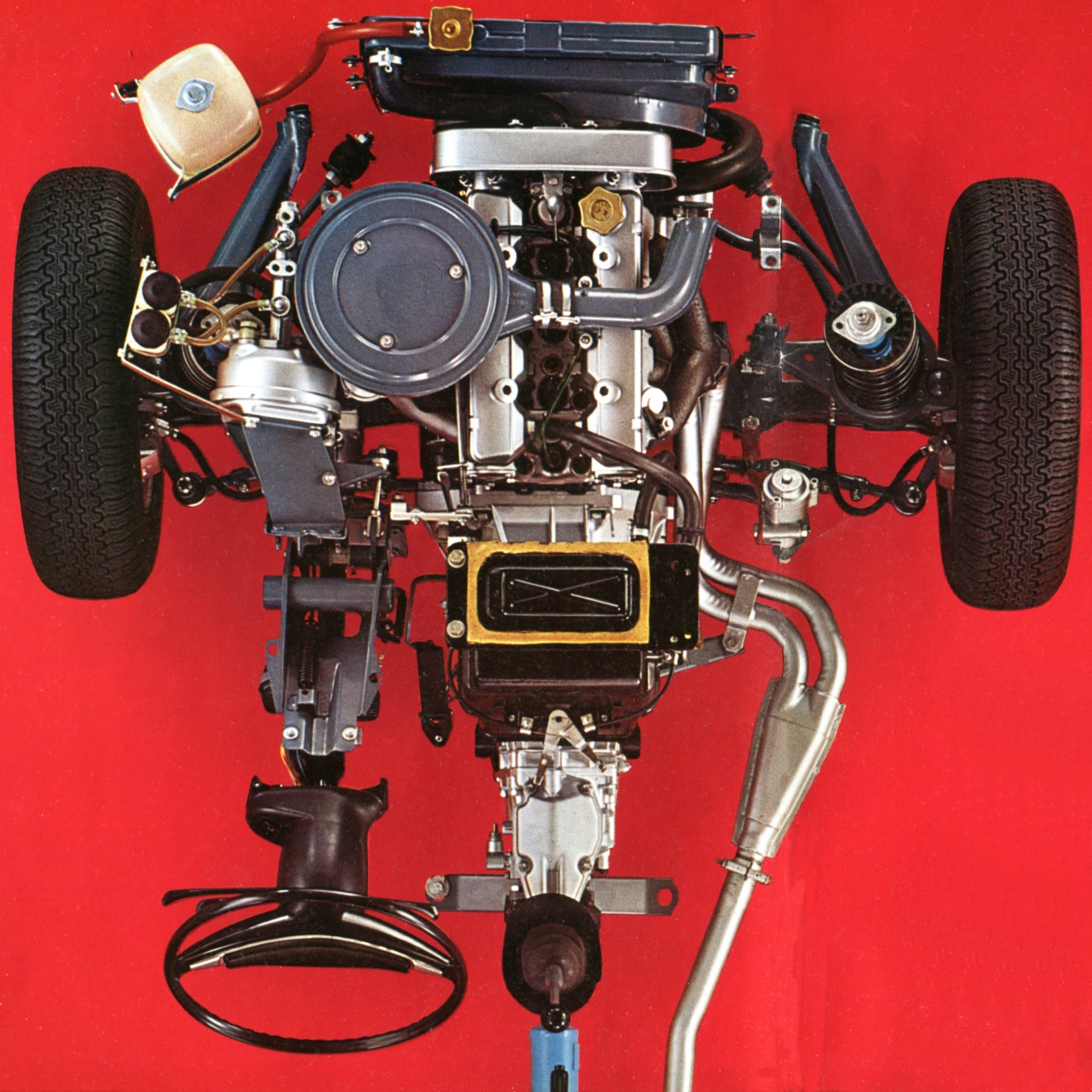 Fiat 125 Special (1969) engine, transmission and front axle