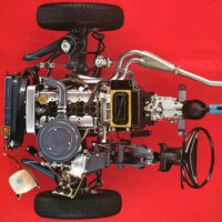 FIAT 125 Special (1969) moteur, transmission et essieu avant